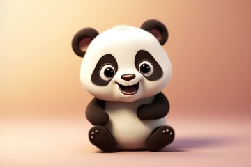 Adorable Baby Panda In Childfriendly Cartoon Animation Style