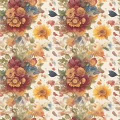 Deurstickers seamless floral background © Алена Харченко