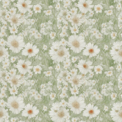 Fototapeta premium daisies in a field