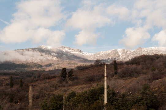 Ukraine. Mountains of Crimea. New Year. January 2014.
