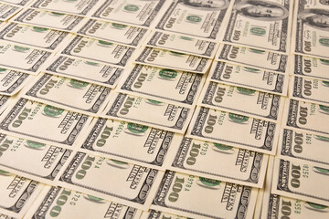 Paper money lot of dollar banknotes