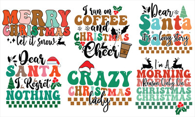 Christmas Retro T-Shirt Design Bundle