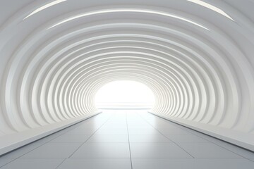 A modern tunnel road with a futuristic design. Generative AI