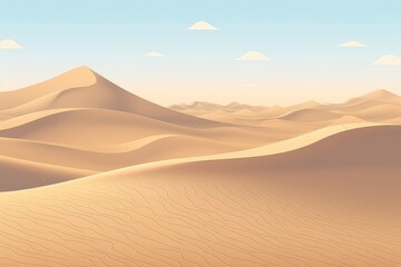 Fototapeta na wymiar Barren Desert Landscape With Jagged Sand
