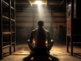 Boxer Mental Prep in the Locker Room, boxer mind preparation 