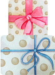 Merry Christmas watercolor illustration santa claus png