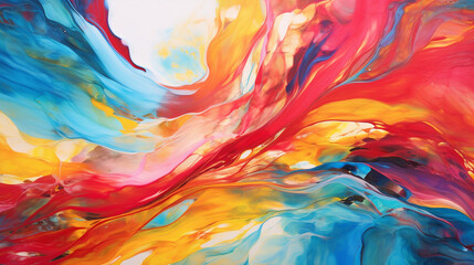 A dynamic abstract image featuring vibrant swirls of color and texture, evoking a sense of energy and movement