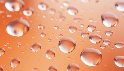 close up of droplets, on glass background ,flat lay paper  