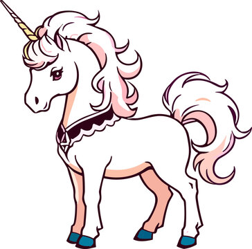 unicorn cartoon isolated on white