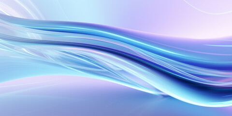 ABSTRACT BACKGROUND: Organic Soft Neon Pearlescent Transparent  Glowing Pink and Blue and Teal Waves. Abstract Art Design Banner for Technology, Science and Beauty. Generative AI.