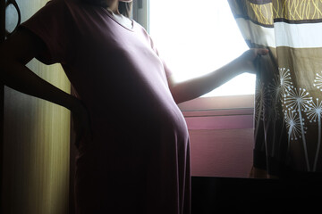 pregnant woman beauty care love motherhood
