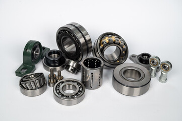 bearings different types on a white background