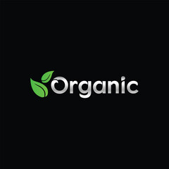 organic food store logo design vector