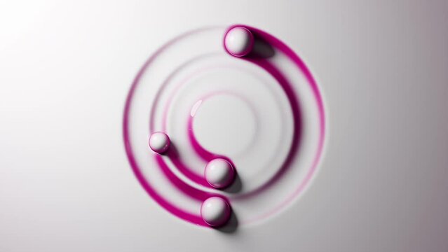 Satisfying loop of balls in circles