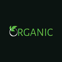 organic food store logo design vector