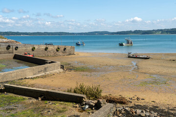 Austernzucht in der Bucht von Morlaix, Bretagne