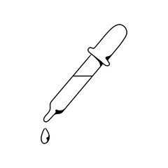 Precision Pipette Hand-drawn Icon
