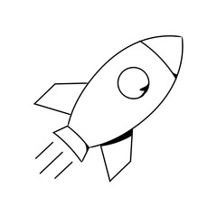 Aerospace Rocket Hand-drawn Icon