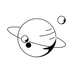 Celestial Planet Hand-drawn Icon