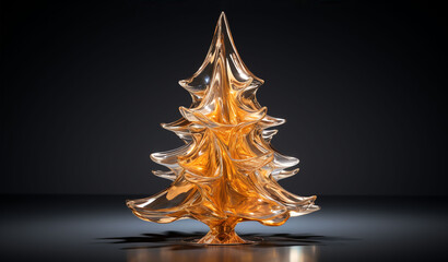  Artificial Christmas tree made of epoxy resin - obrazy, fototapety, plakaty