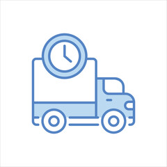 Delivery Truck icon islolate white background vector stock illustration.