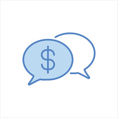 Money Talk icon islolate white background vector stock illustration.