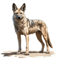Fototapeta premium Realistic Jackal in Digital Art. , Medieval Fantasy RPG Illustration