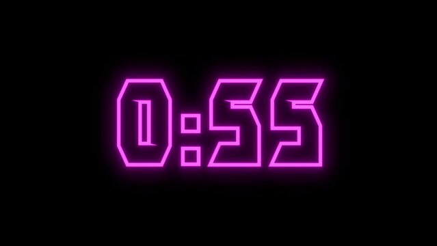 Digital One-Minute Countdown Timer