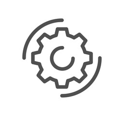 Learning management system related icon outline and linear vector.