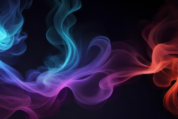 Abstract background with neon colored smoke in the form of waves. Element for design. Decoration for wallpaper desktop, poster, cover booklet	