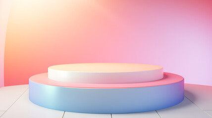 Podium background minimal pastel