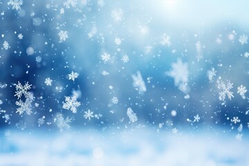 Fototapeta premium christmas background with snowflakes - generative ai