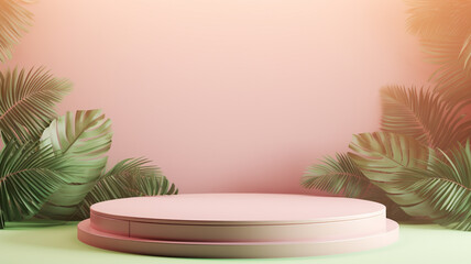 Obraz premium Podium background minimal pastel