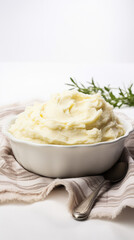 mashed potatoes in a bowl for Christmas dinner Xmas dinner