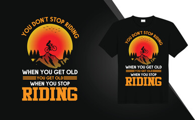 Mountain biking adventure graphics tshirt design Vector
