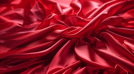 Fototapeta premium beautiful red silk abstract background