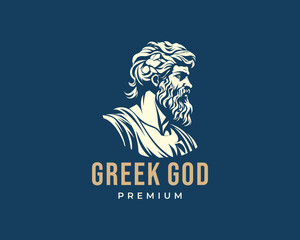 greek god, mythology logo design template