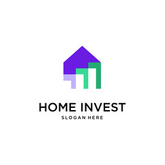 home invest trade logo design template