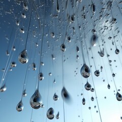 Droplets of Water Falling from the Sky