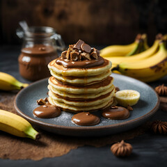 Mini Banana Pancakes with Nutella Dip - Irresistible Breakfast Bites