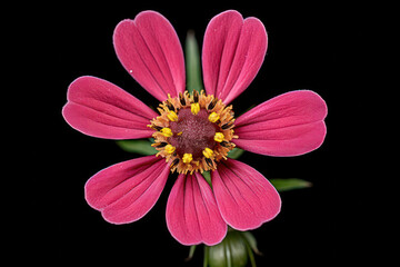 A captivating close-up of a rainbow-colored blossom, showcasing a beautiful combination of colors, photographed against a black background, creating a visually striking and vibrant imag