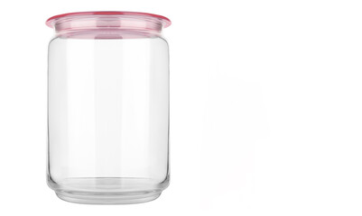 Glass jar. Empty jar. Glass jar template.