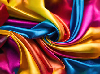 Abstract background of bright fabrics