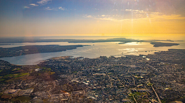 brest fnistere in french britania atlantic ocean coastline between le conquet and vierge island