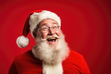 Happy stylish trendy santa