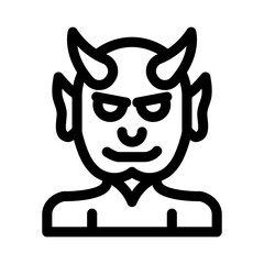 Devil icon on White Background. Halloween line icons collection. Vector illustration.