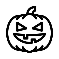 Halloween Pumpkin icon on White Background. Halloween line icons collection. Vector illustration. 
