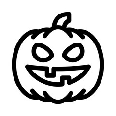 Halloween Pumpkin icon on White Background. Halloween line icons collection. Vector illustration. 