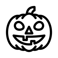 Halloween Pumpkin icon on White Background. Halloween line icons collection. Vector illustration. 