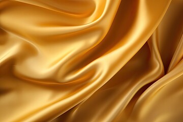 Fototapeta premium golden silk background - generative ai